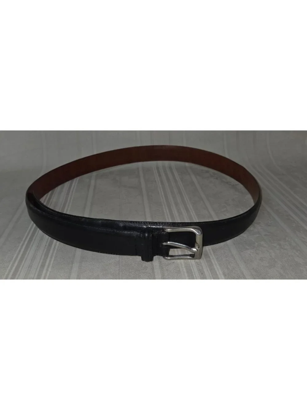 Coach #5951 Men's Handmade Black Burnished Leather Dress Belt Size 40